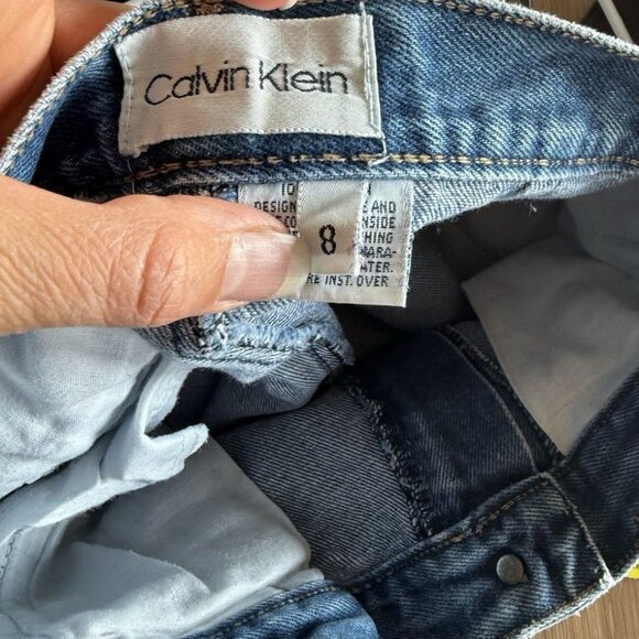 VINTAGE Calvin Klein Women Jeans 8 Blue Sport Mom USA Light Wash High Rise - Picture 4 of 6